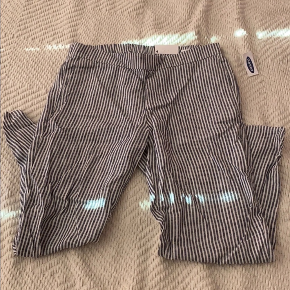 NWT Old Navy Striped White & Blue Pants
